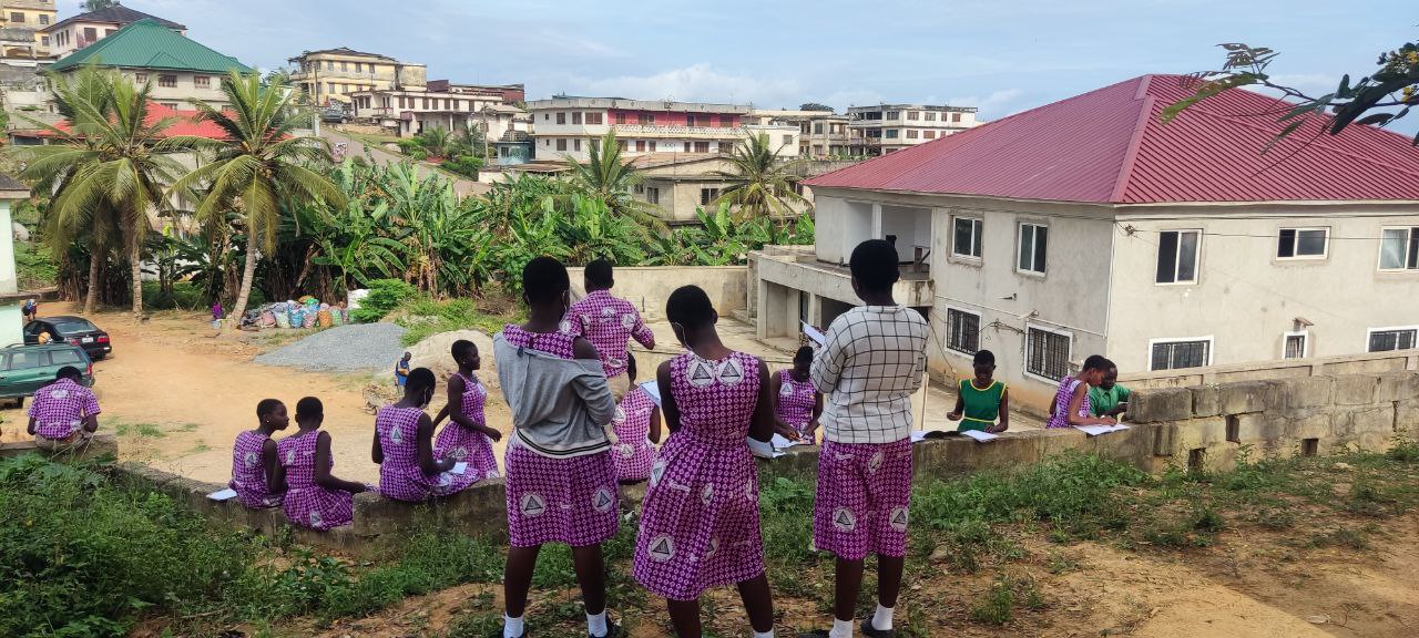 Students participating in science experiment